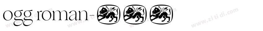 ogg roman字体转换